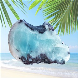 Taglio, incisioni, obelisco di Larimar | grossista gemme e pietre curative