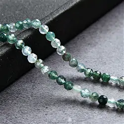 Edelsteinstränge aus Moosachat | Großhändler Edelsteine, Heilsteine & Schmuck