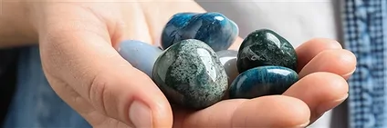 Tumbled Stones & Polished Moss Agate | wholesaler gems, healing stones & jewelry