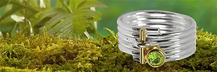 Silver rings with Peridote | minerals wholesale - gems, healing stones & jewelry