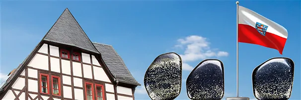 Pirite in ardesia della Turingia | Gemme Schreier, pietre curative e gioielli