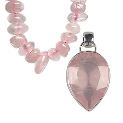 Pendants & Chains Rose Quartz | minerals trade - gems, healing stones & jewelry