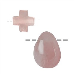 drilled shapes & stone parts Rose Quartz | wholesaler gems & healing stones