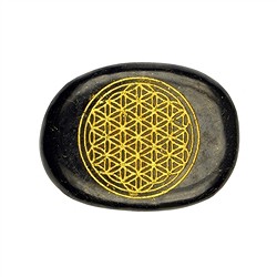 Schungite and Flower of Life | wholesale supplier gems, healing stones & jewelry