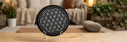 Schungite and Flower of Life | wholesale supplier gems, healing stones & jewelry