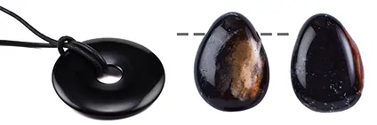 gebohrte Steinteile Onyx und Sardonyx | Edelsteine, Heilsteine & Schmuck-Handel