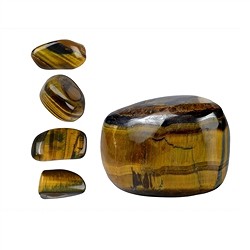 Drum and Smooth Stones Tiger's Eye | wholesaler gems, healing stones & jewelry