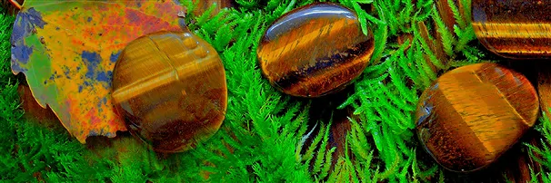 Occhio di tigre burattato e Pietra disco | grossista gemme e pietre curative