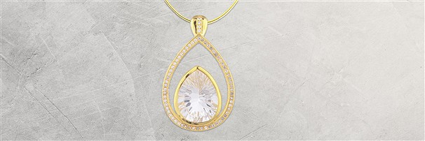 Colgante con topacio facetado | piedras preciosas, piedras curativas y joyería