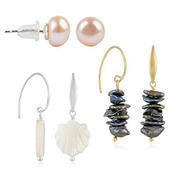 Boucles d'oreilles avec perle et nacre | Marco Schreier