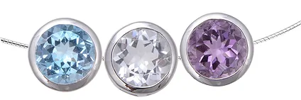 Facettierte Solitär-Anhänger | Mineralienhandel Edelsteine, Heilsteine & Schmuck