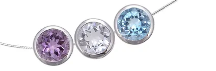 Colgante solitario facetado | piedras preciosas, piedras curativas y joyería