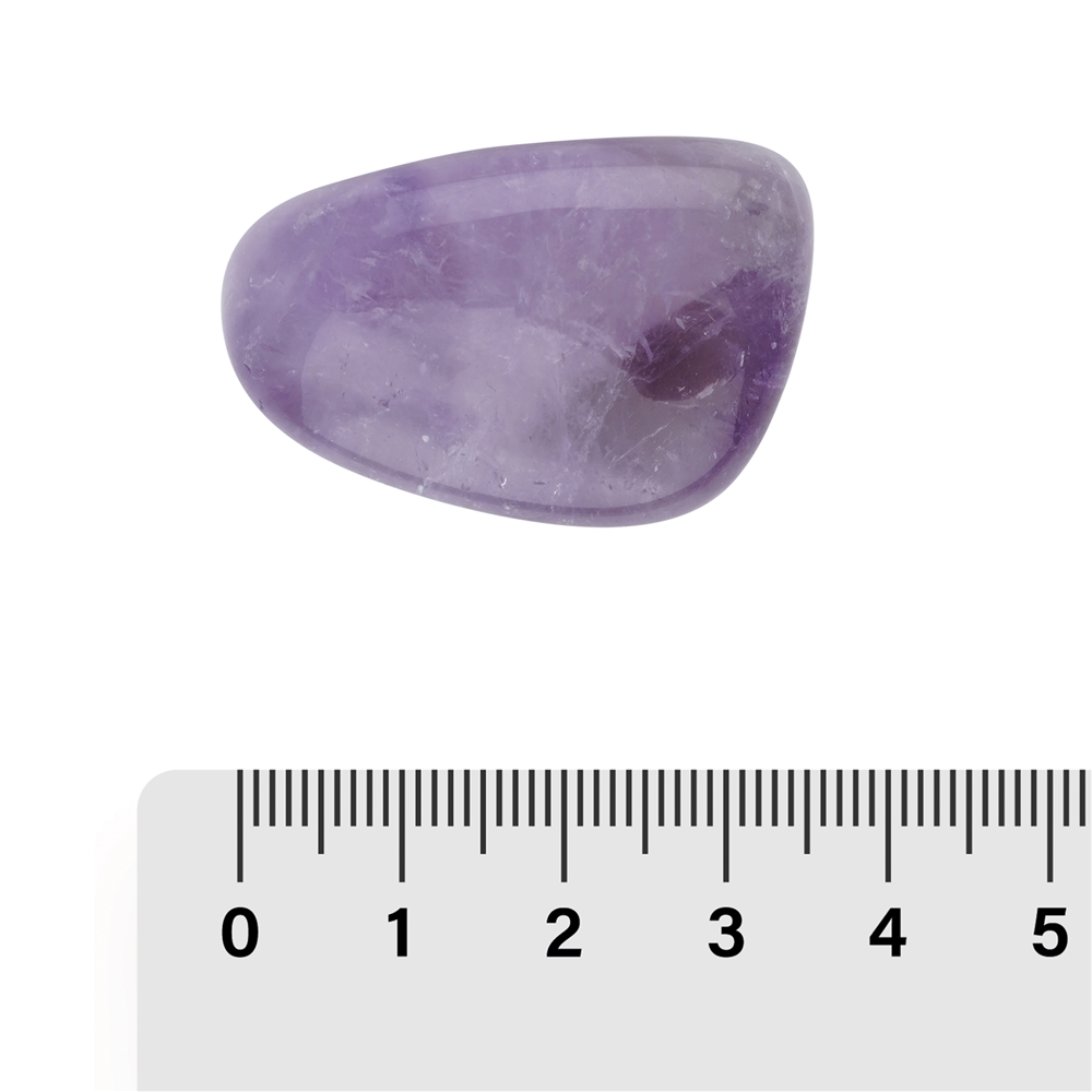 Amethyst (light) tumbled stones, 3.5 - 4.0 cm (XL)