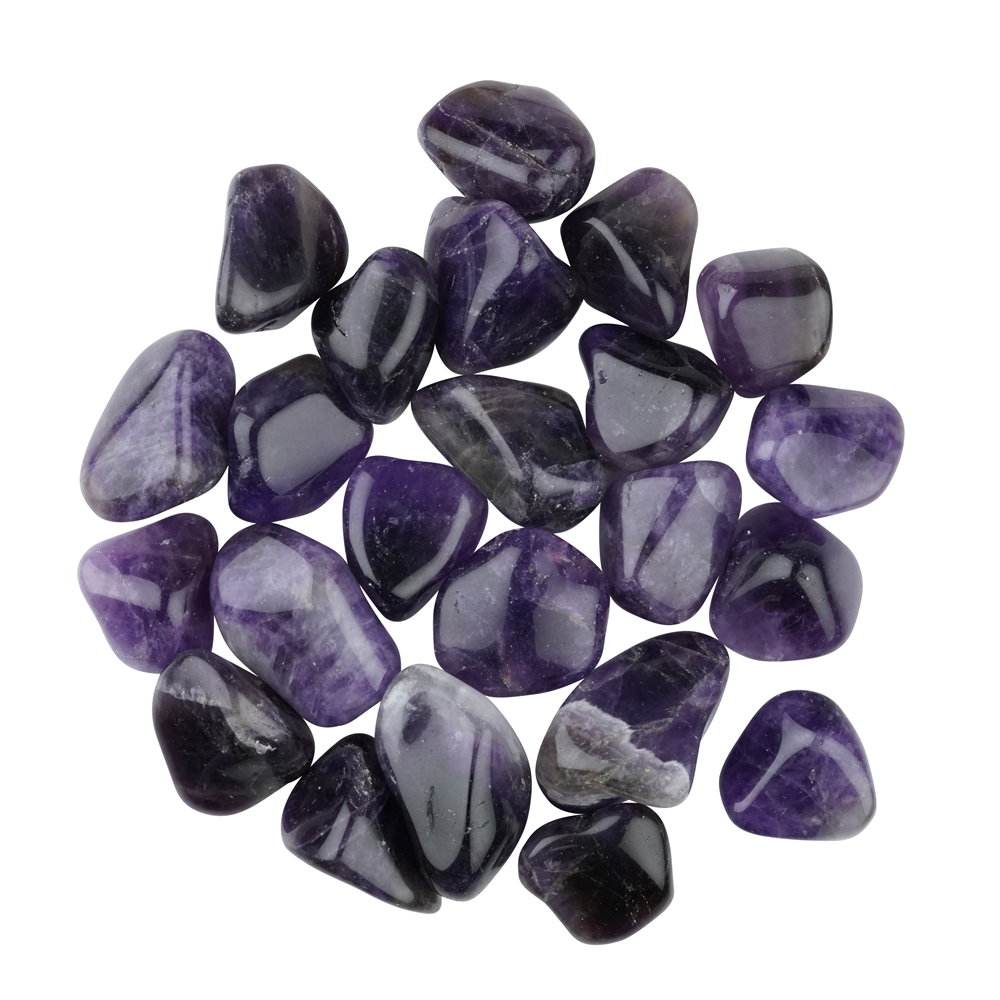 Amethyst (dark) tumbled stones, 3.0 - 4.0 cm (XL)
