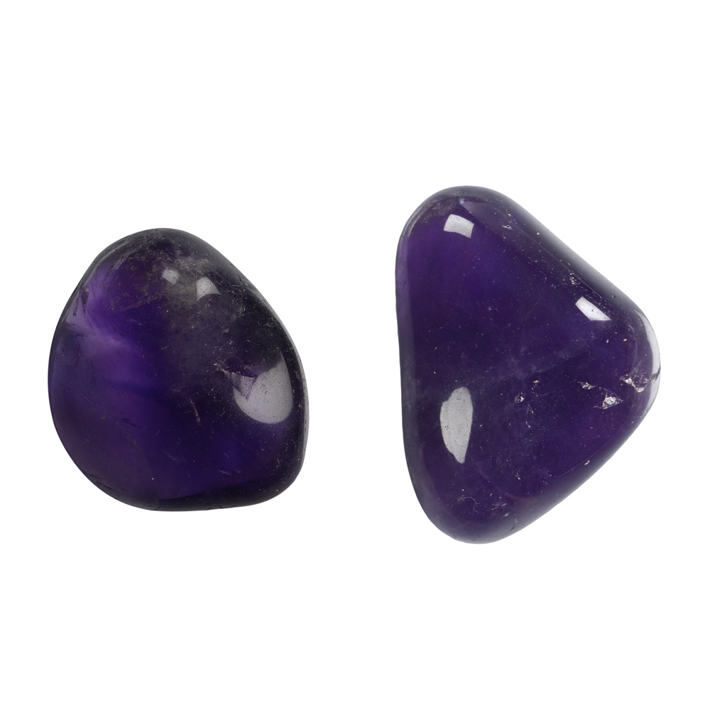 Amethyst (dark) tumbled stones, 2.3 - 3.6 cm (L)