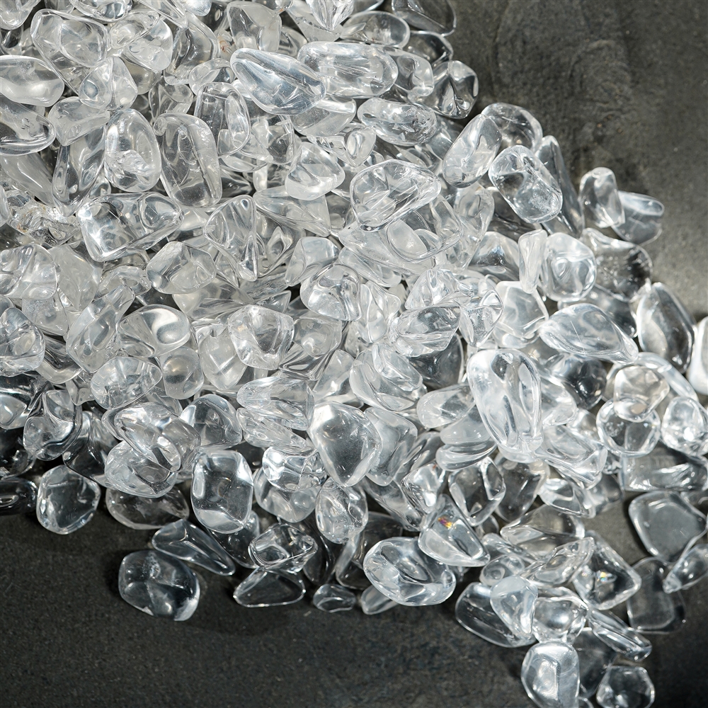 Pietre burattate in cristallo di rocca extra, 0,5 - 1,0 cm (B2)
