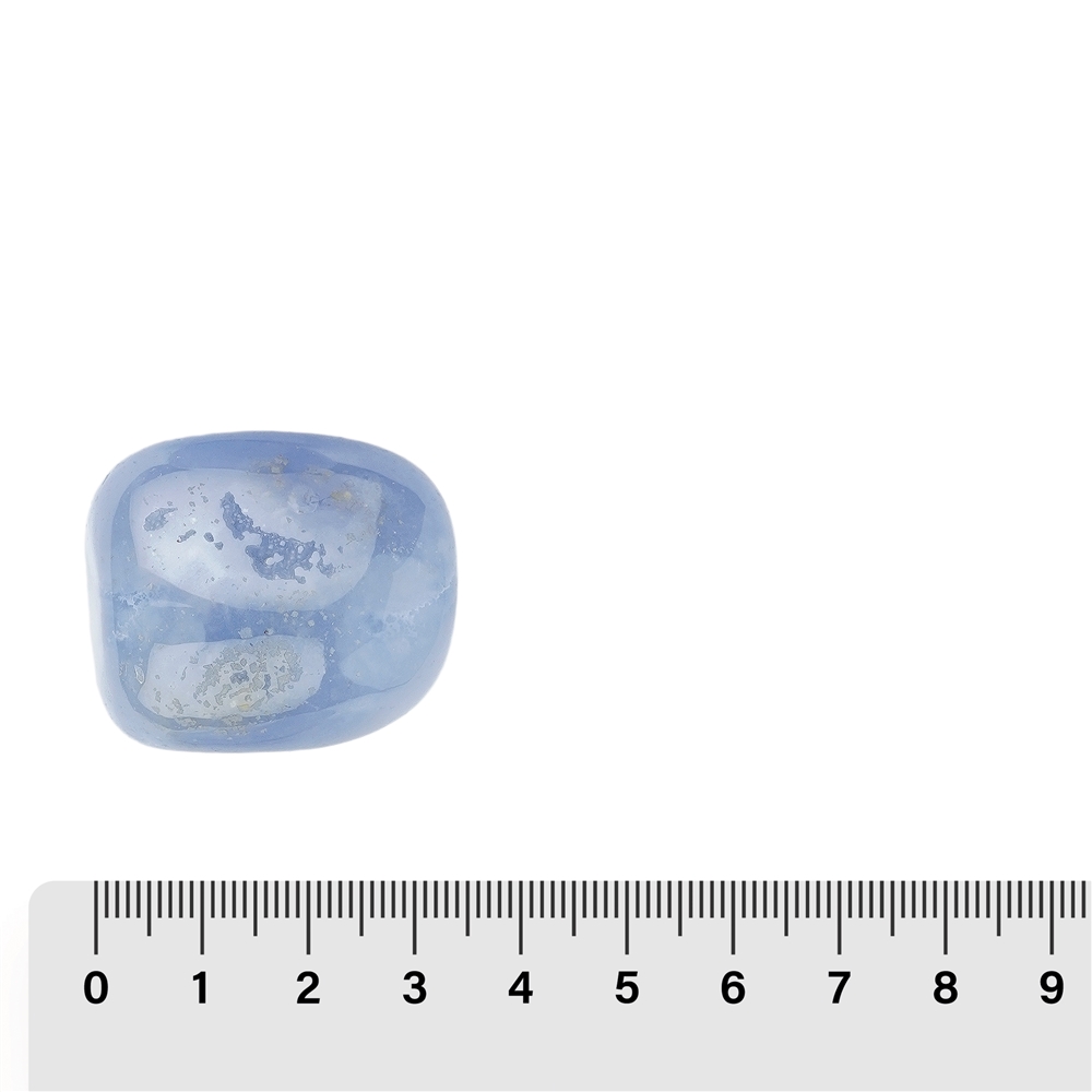 Pietre burattate di calcedonio (blu), 2,9 - 3,4 cm (XL)