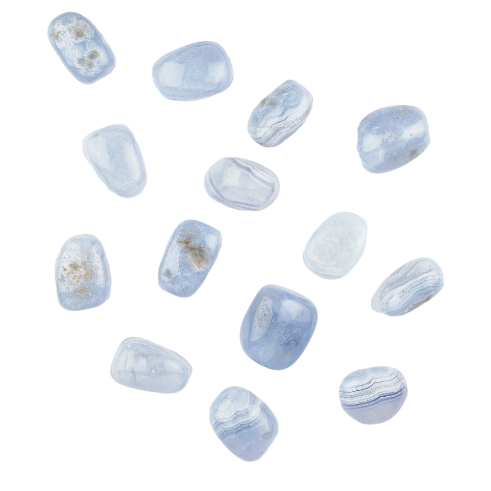 Tumbled Stones Blue Lace Agate, 2,9 - 3,4cm (XL)