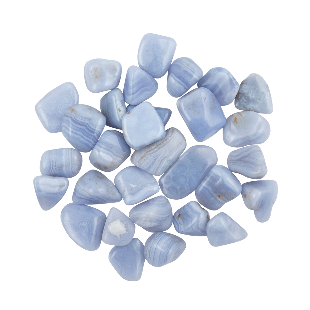 Blue Lace Agate (blue), 3.0 - 4.5cm (XL) | wholesaler gems &amp; healing stones