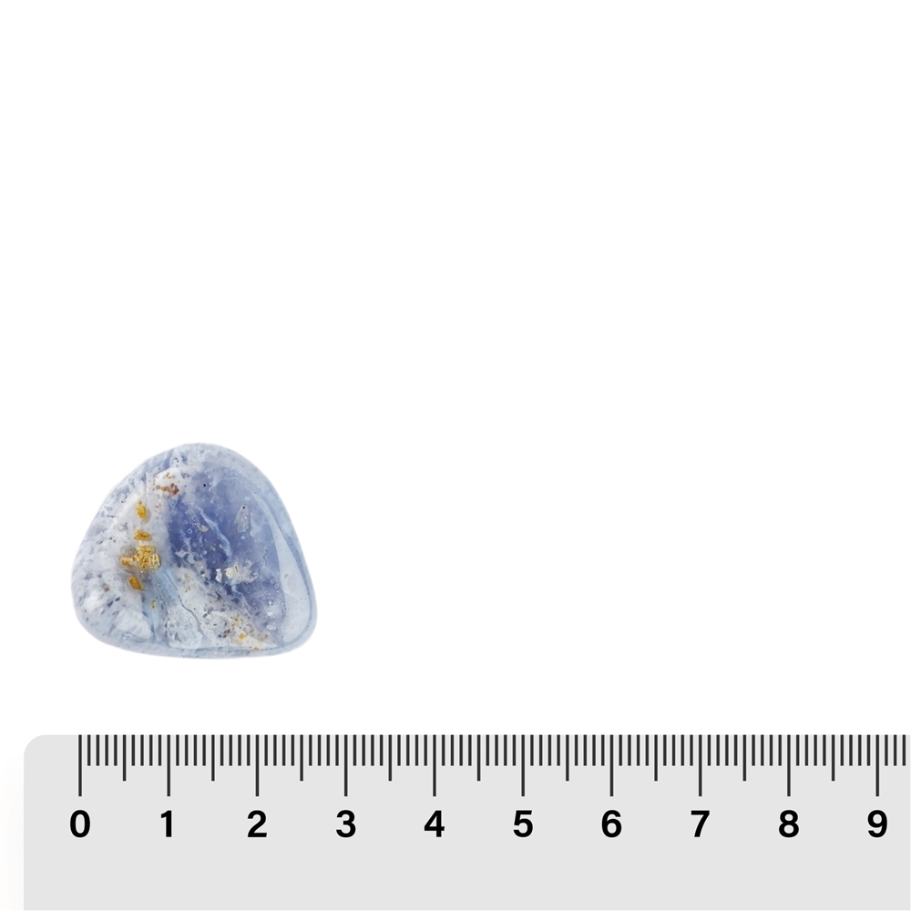 Trommelsteine Chalcedon (blau), 2,5 - 3,0cm (L)