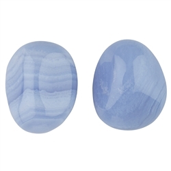 010450302 Blue Lace Agate (blue) extra, 2,5 - 2,9cm (L) | wholesaler gems & healing stones