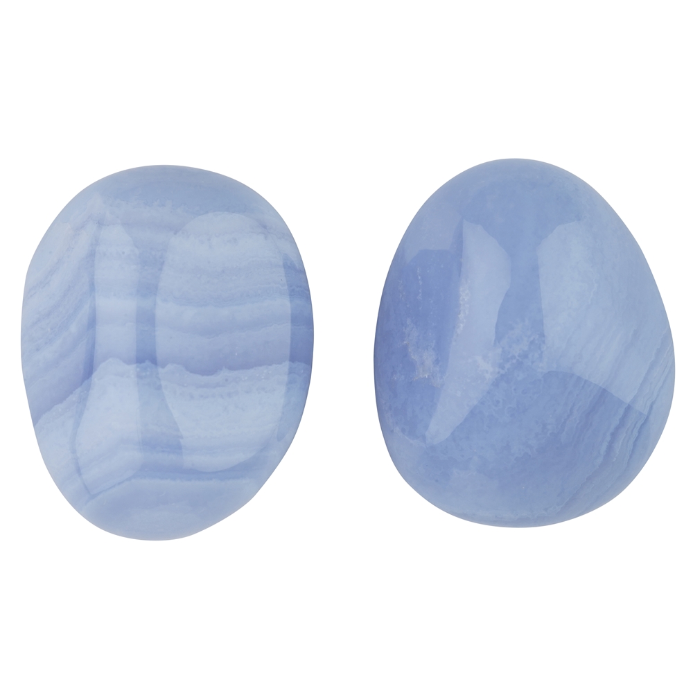 Trommelsteine Chalcedon (blau) extra, 2,5 - 2,9cm (L)