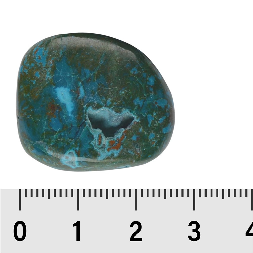 Piedra rodada crisocola (estabilizada). extra, 2.0 - 3.0cm (XL)