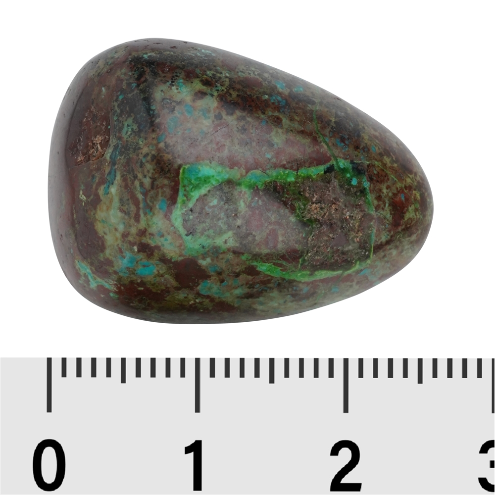 Pietra burattata crisocolla cuprite (stab.), 2,0 - 3,0 cm (XL)