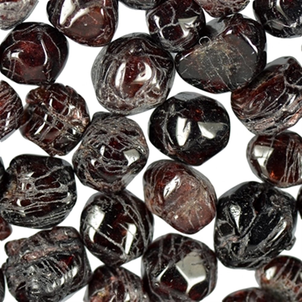 Trommelsteine Granat (Kristalle poliert), 1,0 - 1,5cm (B1)