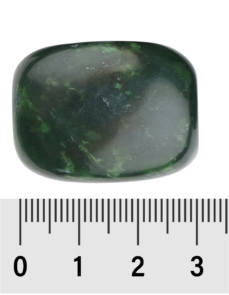 Pierre roulée Néphrite, 3,0 - 3,5cm (XL)