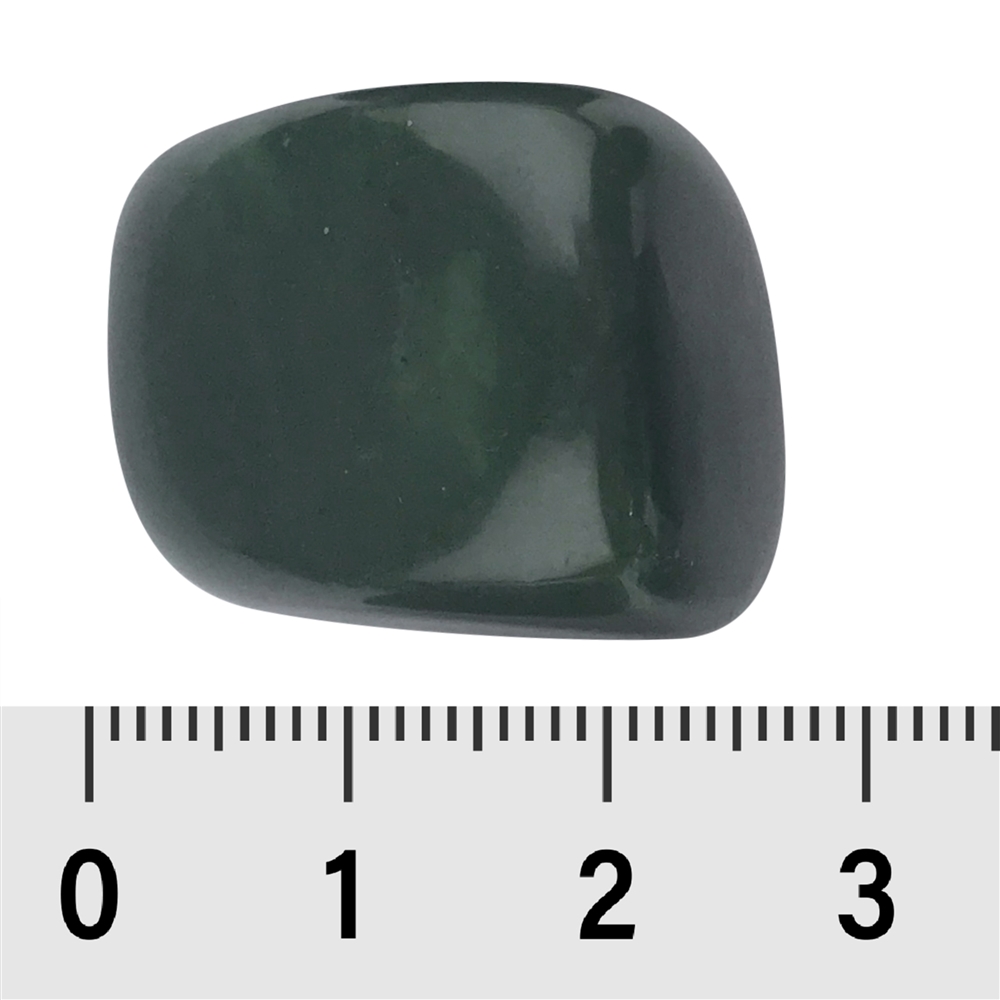 Pierre roulée Néphrite, 2,5 - 3,0cm (L)
