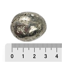 Pierre roulée Pyrite avec cristaux, 2,8 - 3,2cm (XL)