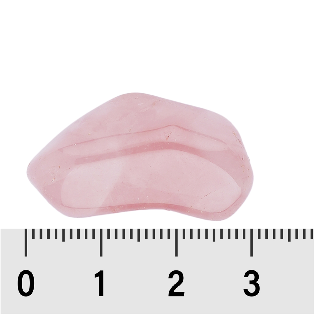 Pietra burattata di quarzo rosa, 2,5 - 3,0 cm (L)