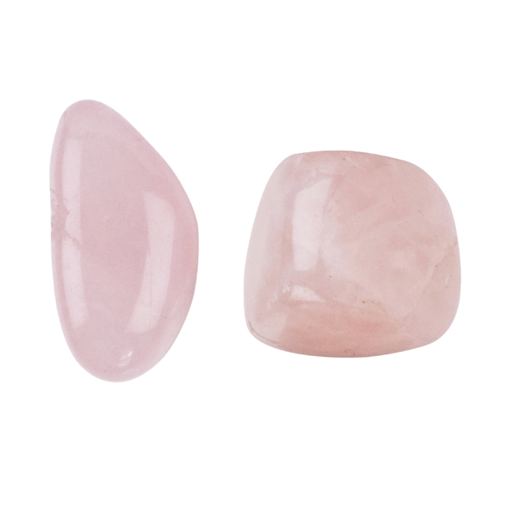 Pietra burattata di quarzo rosa, 2,3 - 2,8 cm (M/L)