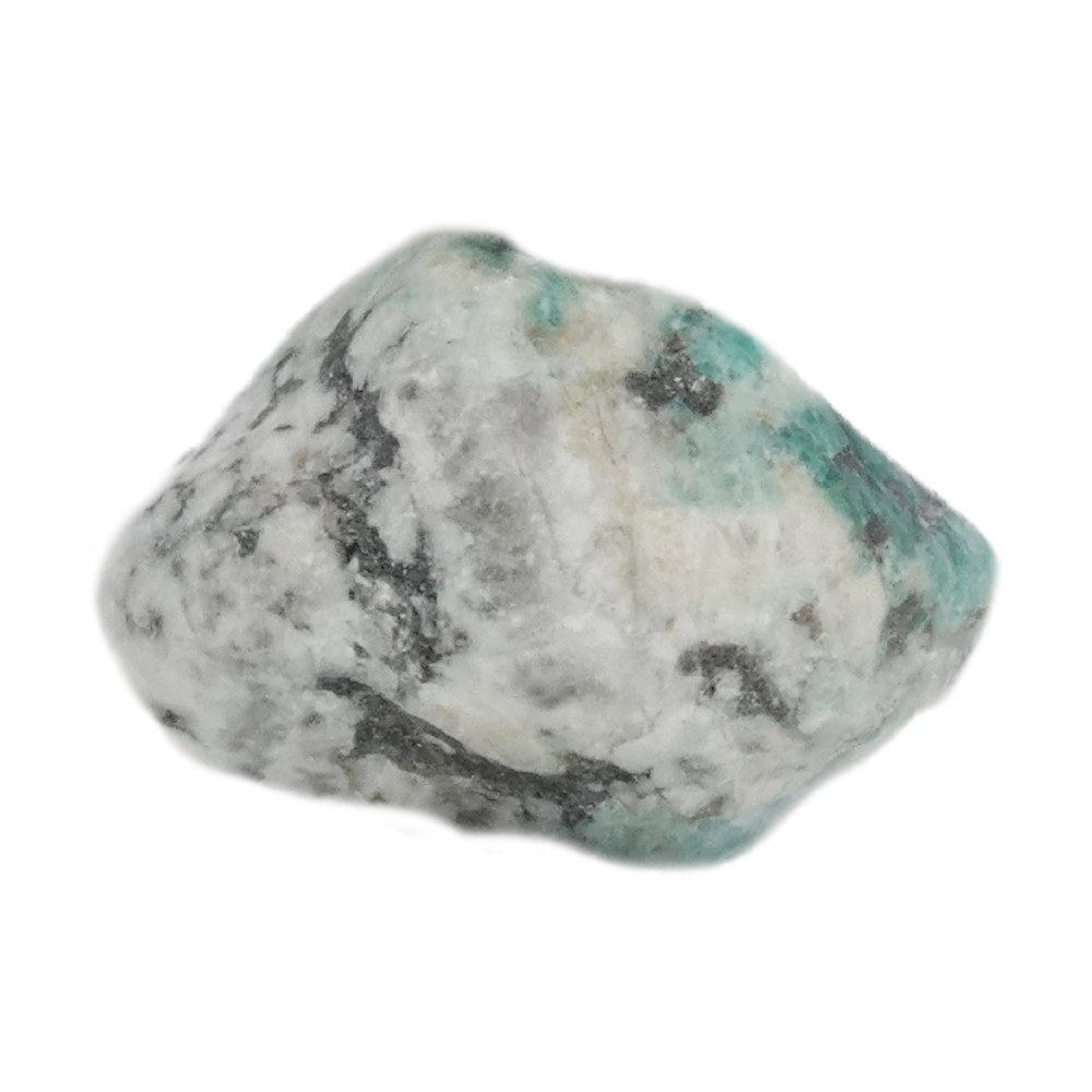 Pietra burattata smeraldo in matrice, 3,0 - 4,5 cm (XL)