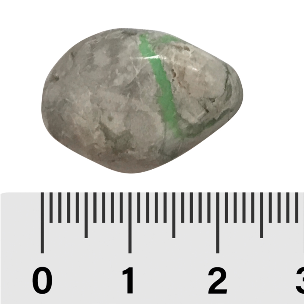 Pietra burattata di variscite in matrice, 2,2 - 2,8 cm (L)