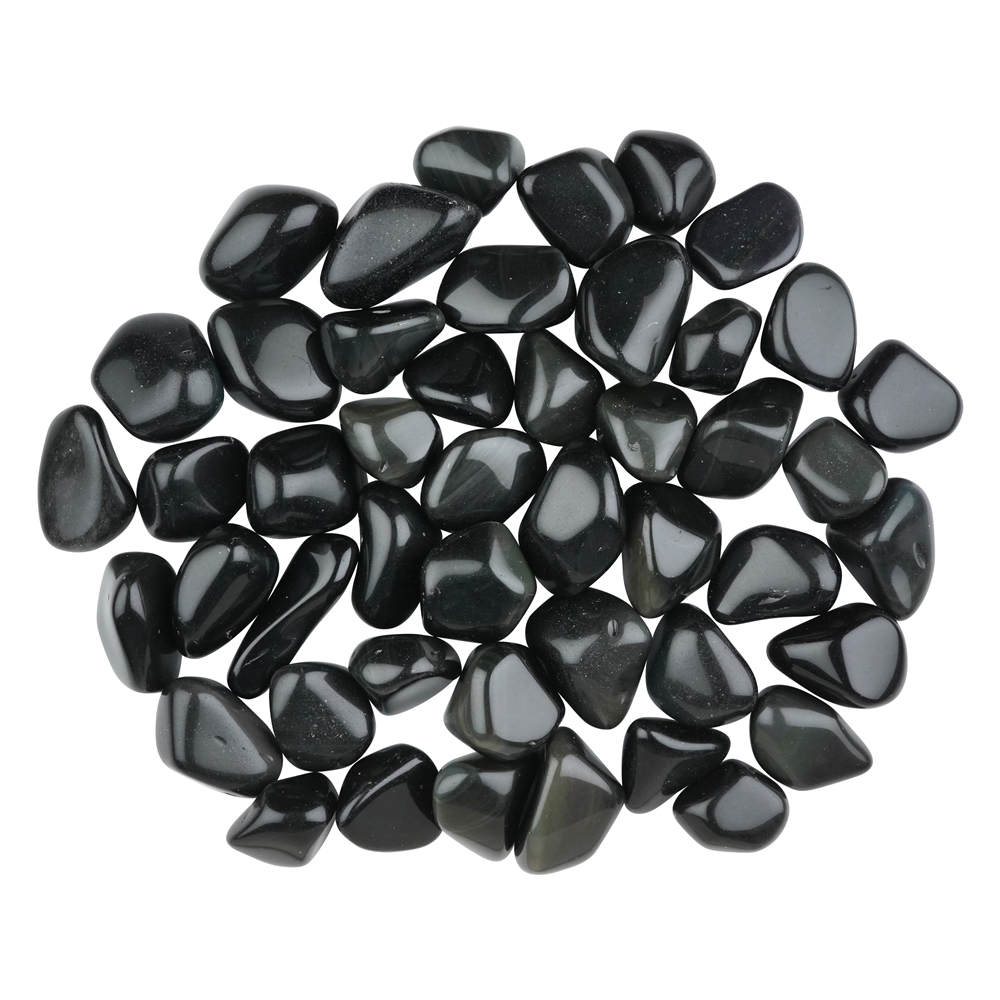 Trommelsteine Obsidian (Regenbogen), 2,4 - 3,6cm (L)