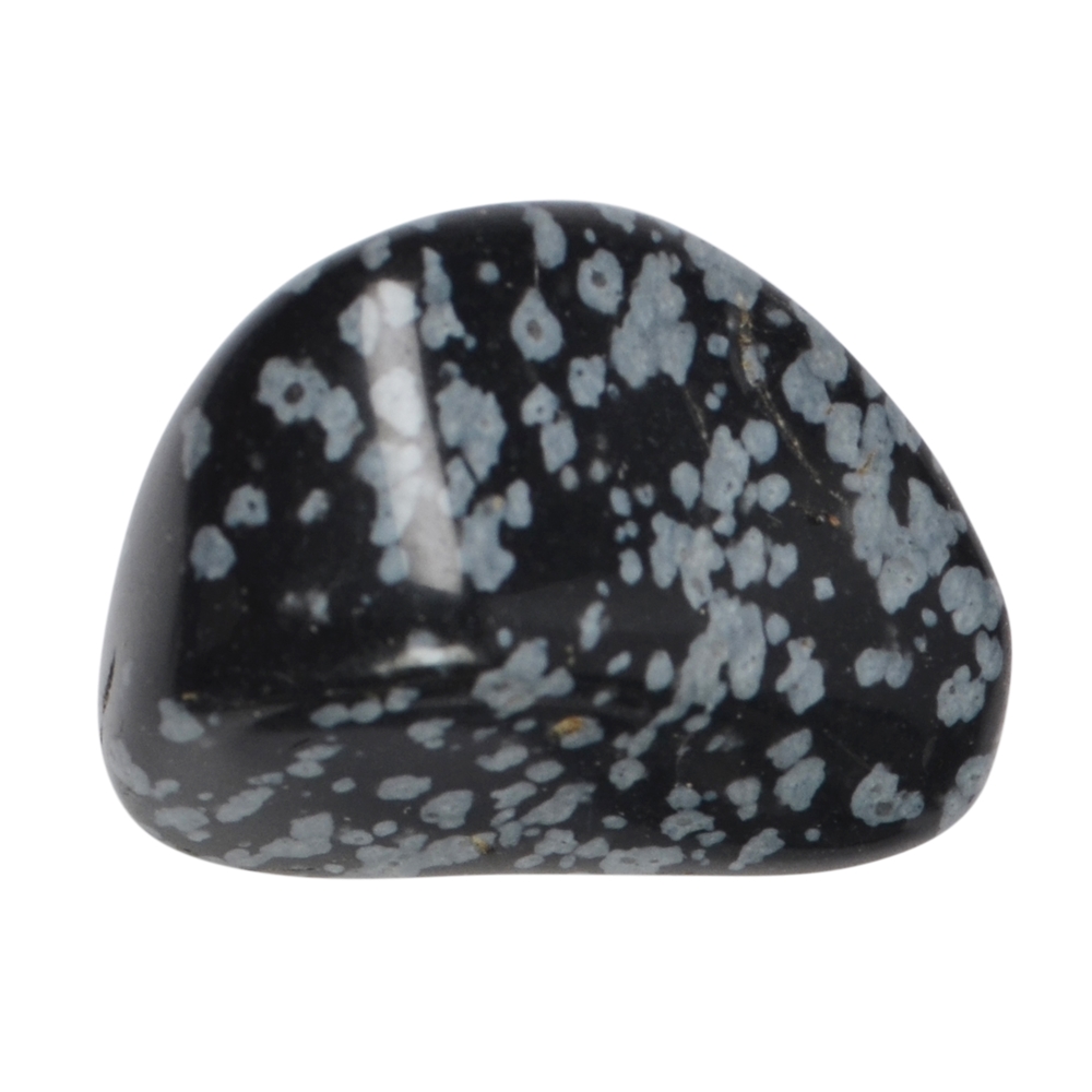 Pierre roulée Obsidienne (flocons de neige), 3,0 - 4,5cm (XL)