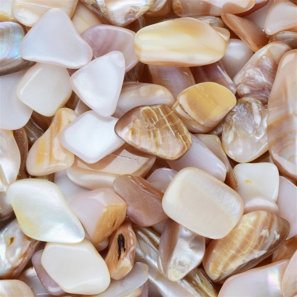 Tumbled Stones Mother of Pearl (pink), 1,5 - 2,0cm (S)