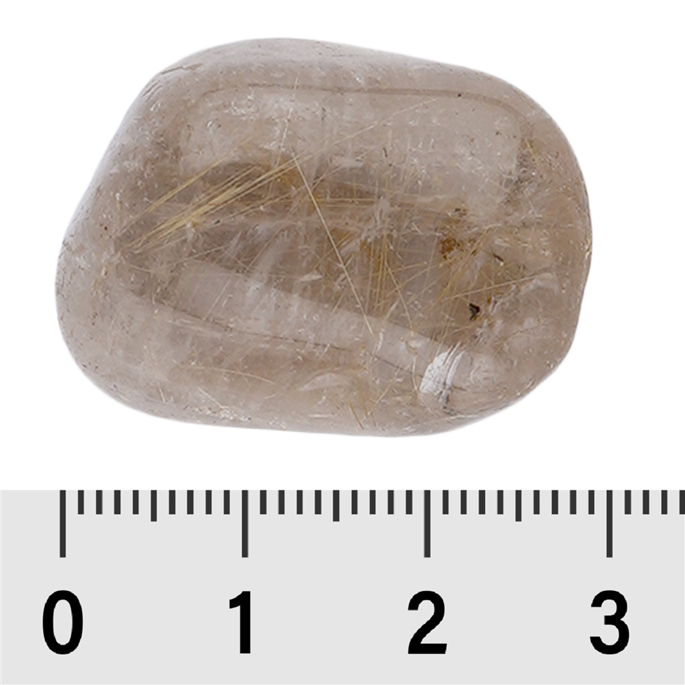 Pietra burattata quarzo rutilo, 2,5 - 3,5 cm (L)