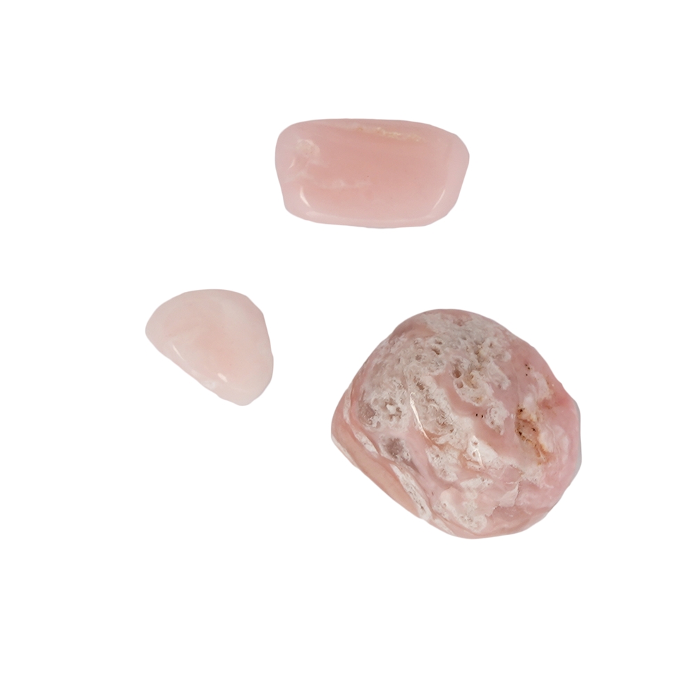 Pietra burattata opale (opale rosa delle Ande), 1,5 - 2,0 cm