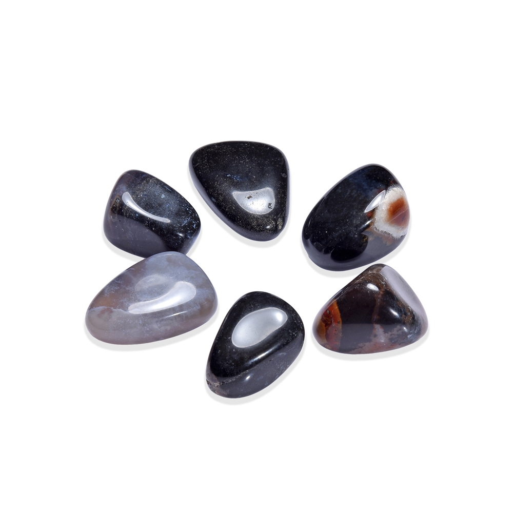 Pierres roulées Sardonyx, 2,5 - 3,0cm (L)