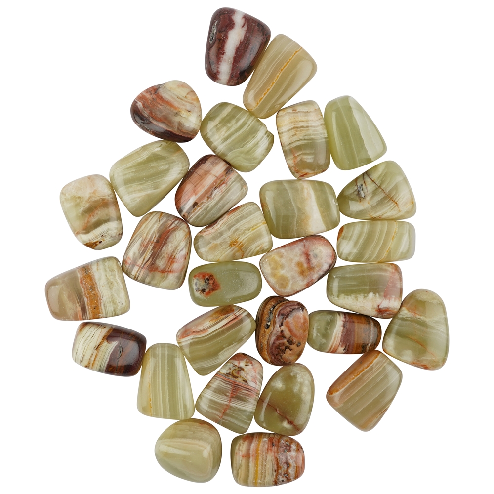 Pietra burattata marmo onice (calcite-aragonite), 2,5 - 3,0 cm (L)