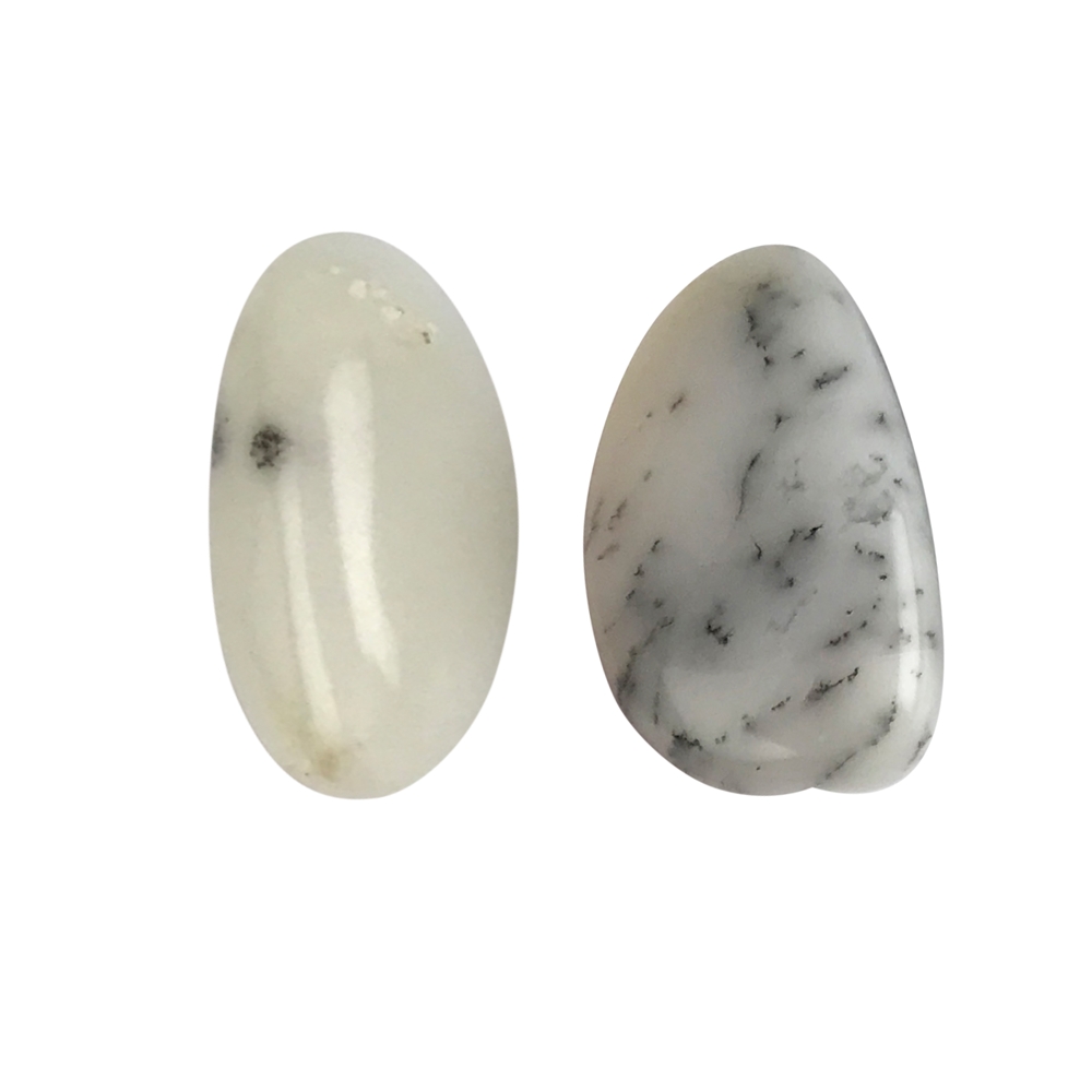 Tumbled stones dendritic opal, 2.5 - 3.3 cm (L)