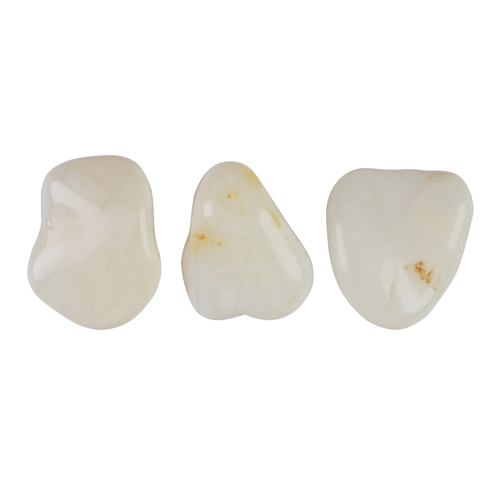 Trommelsteine Opal (weiß), 2,0 - 2,5cm (M)