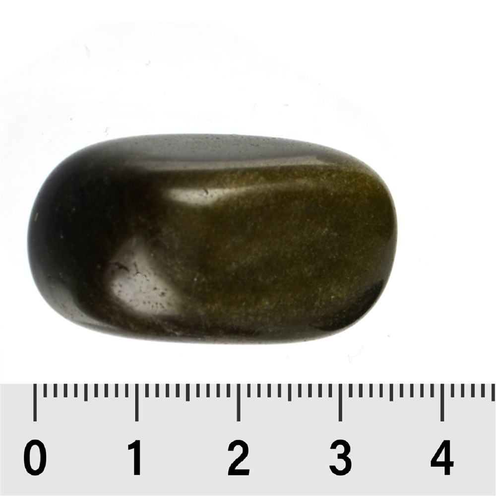 Piedra rodada Obsidiana (reflejo dorado), 2,8 - 4,0 cm (XL)