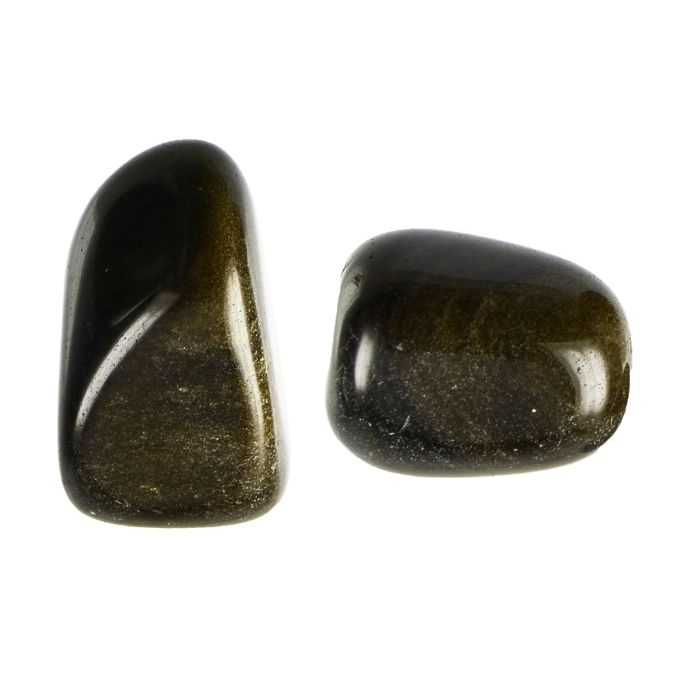 Trommelsteine Obsidian (Goldglanzobsidian), 2,5 - 3,0cm (L)