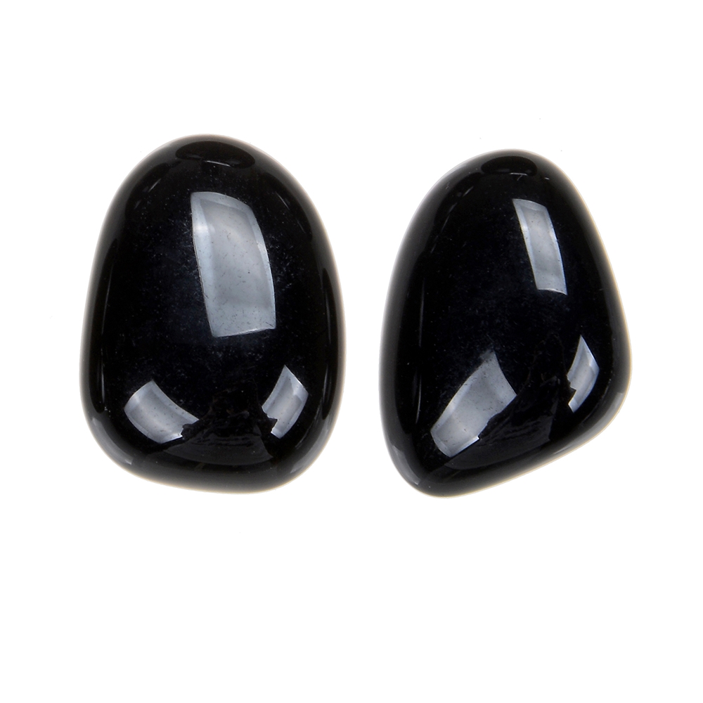 Pierre roulée Obsidienne (noire), 2,2 - 3,0cm (L)