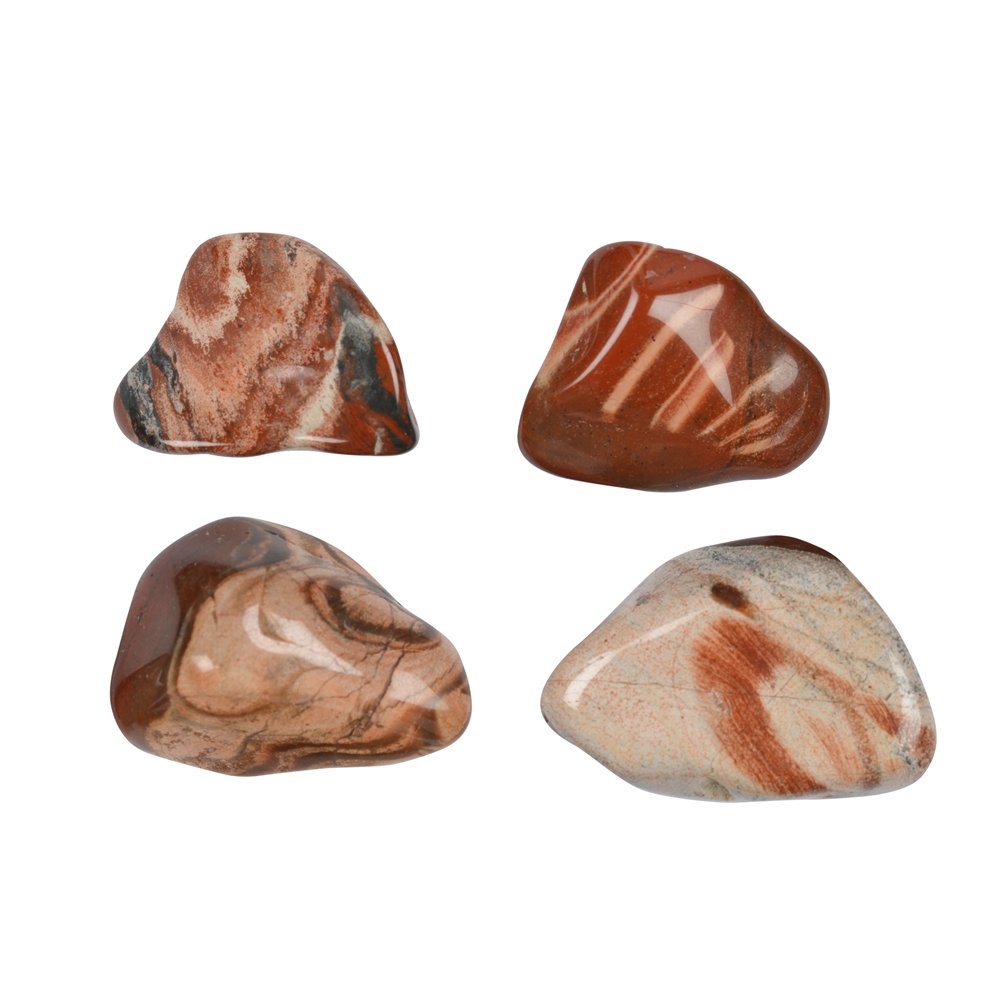 Tumbled Stones Jasper (striped Jasper red), 3,0 - 5,0cm (XL)