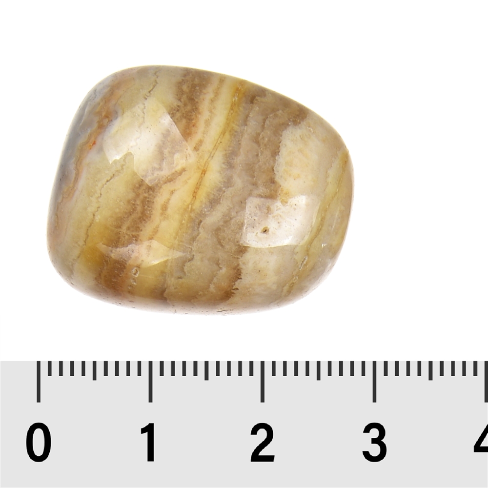 Trommelsteine Achat (Lace-Achat gelb), 2,3 - 3,0cm (L)